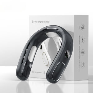 Taoxi semiconductor cooling neck fan 4000 MAH USB rechargeable bladeless fan LED digital display portable hanging neck fan