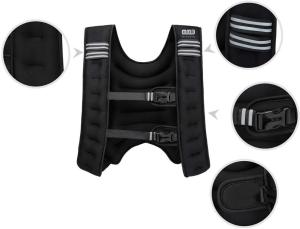 Weighted Vest Adjustable Size Running Workout Sandbag Weighted Fitness Training Vest 2.5kg/5kg/7.5kg/10kg/12.5kg