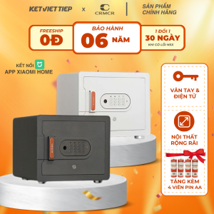 Két Sắt Xiaomi CRMCR Mini Thông Minh 30MS Khóa Vân Tay Điện Tử KT Cao 30 Rộng 40 Sâu 30cm Nặng 20.5KG Kết Nối APP Điện Thoại