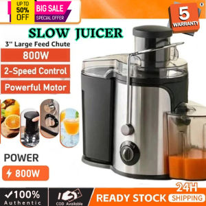 Ready Stock 榨汁機 Electric Power Juicer Machine 2 Speed Stainless Steel Juice Extractor Household Fruit Vegetable Juicer blender 800W