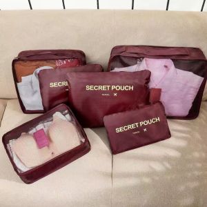 พร้อมส่งในไทย กระเป๋าจัดระเบียบ ชุด 7 ชิ้น กระเป๋าจัดระเบียบสำหรับเดินทาง ความจุขนาดใหญ่