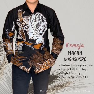 KEMEJA BATIK PRIA LENGAN PENDEK&PANJANG FULL FURING BAHAN KATUN CABUT SRAGENAN BY RAJASAKTI