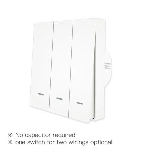 Smart Switch No Neutral Wire SMART LIGHT & FAN SWITCH No Capacitor Needed Smart Life 2/3 Way Works with Alexa And Google home smart home 智慧開關