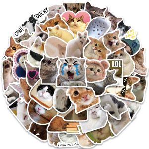 COD✨Gaya Ekspresi kucing yang lucu untuk papan luncur/Buku Harian/Laptop/Sticker Helm Tahan Air Vinil/hp casing stiker tahan air berperekat
