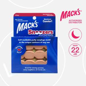 Macks Snoozers Silicone Putty Ear Plugs | Anti Noise Protection Ear Cover For Sleeping Snoring Flight Penutup Telinga Kalis Bunyi Tidur 硅胶耳塞高效防噪隔音睡眠