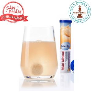 viên sủi khoáng chất tổng hợp Mivolis Multi-Mineral 20 viên của Đức thuần chay hương cam chanh thơm ngon