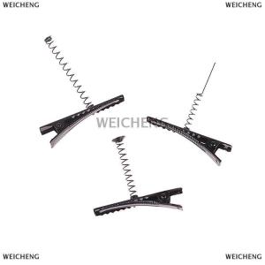 [COD] WEICHENG 10Pcs Black Metal Pinch Alligator Hair Clips 40mm With Wire Spring Craft Hairpin For Fashion Party Favor Children Toy