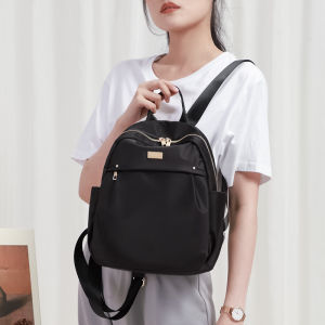 GOLF QUALITY Women Small Backpack Nylon Cute Ladies Anti Theft Back Pack Bag Waterproof Fashion Mini Backpack with Back Zipper 2026 Pink Black