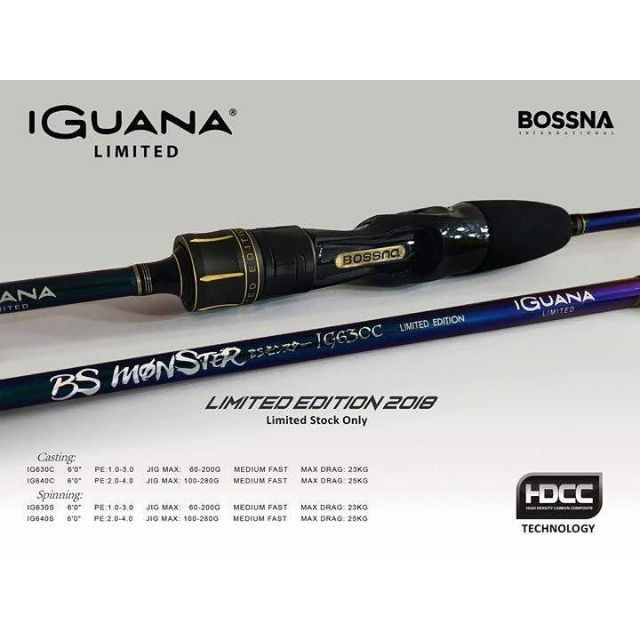Joran Bossna Iguana Bossna Bullzen Spinning Rod Bullzen Bs Monster