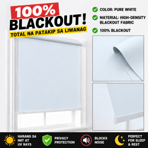 Solid color Korean Full blackout roller blinds For window home office 60cm/80cm/100cm/120cm/140cmX200cm