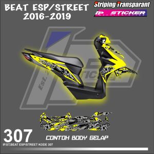 BEAT ESP/STREET 2016-2019  (COD) STIKER STRIPING MOTOR HONDA BEAT ESP/STREET HOLOGRAM DAN TRANSPARAN