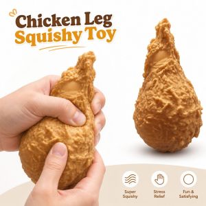Juviaal squishy toy 捏捏乐 slow rising squishy Super Soft Chicken Leg Squishy Toy Anxiety Relief Creative Chicken Leg Squeeze Toy Novelty Handmade Sensory Stress Toy Office Desk Toy