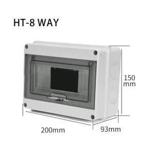 HT-8/12/18 Way Circuit Breaker Distribution Box Dustproof Waterproof Distribution Box MCB Panel Box