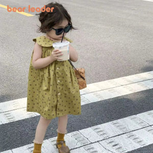 332Bear Leader Girls Korean Fashion Dresses Female Baby Summer Clothes Fresh and Cute Flowers In The Paragraph Princess Dress