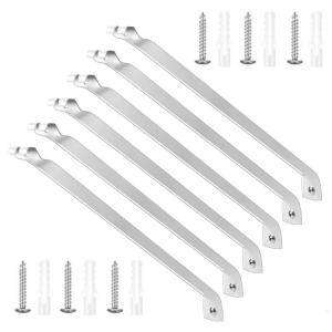 6 miếng thiết lập xách tay 17 thép không gỉ tính bằng inch dây đỡ giá cho tủ quần áo tổ chức bao gồm ốc vít và Neo