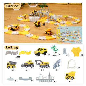 222Pcs Mainan Track Elektrik Anak Set DIY City Konstruksi Truck Menyenangkan Mobil Perakitan Mainan Mainan Track Elektrik Anak Set DIY City Konstruksi Truck Menyenangkan Mobil Perakitan Mainan Mobil Mainan Track Elektrik Anak Set Mainan Rekayasa Perakit