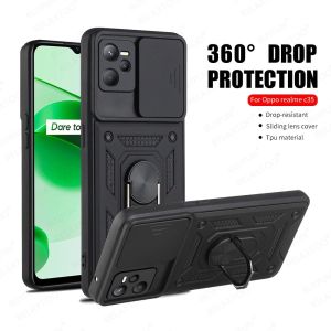VivoY19s Shockproof Armor Casing For Vivo Y19s 4G VivoY19s 2024 Automotive Bracket Ring Stand Holder Push Pull Camera Protect Phone Case Shell Camera Back Cover