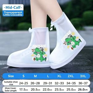 Waterproof Kids Rain Boots High Cut Rubber Anti Slip Thick Sole Unicorn Print Outdoor School