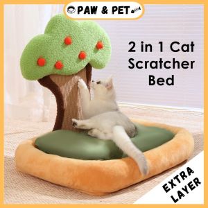 Pet Bed Sleeping Nest with Wall Decoration Tree Cat Scratch Pad Cat Bed Washable Soft Mattress Kitten Bed