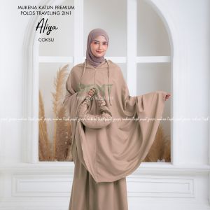MUKENA DEWASA KATUN PREMIUM POLOS TRAVELING 2IN1 ALIYA