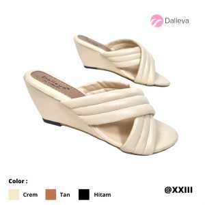 DALLEYA COLLECTION - Toronto Wedges Sendal Selop Wanita Trendy Real Pict Berkualitas