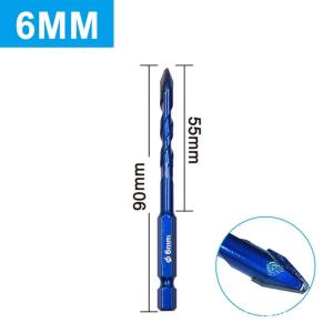 Bộ 4 Mũi Khoan Xoay 6-12mm - Khoan Được Kính/Gạch/Đá Lưỡi Tam Giác Bền