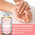 Mulittea Biotin with Collagen Supplement Anti Aging Formula Strong Nails Shiny Hair Glowing Smooth Skin 120pcs Biotin dengan Kapsul Suplemen Kolagen Formula Anti Penuaan Kuku Kuat Rambut Berkilau Kulit Halus Bersinar. 