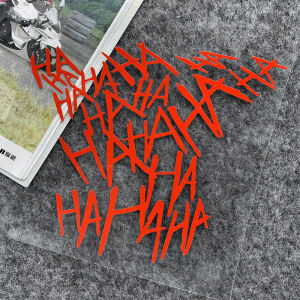 Funny Car Accessories Stickers HAHAHA Logo Laser Rainbow Waterproof Decals Motorcycle Helmet Body Personalized Stickers Decals Others