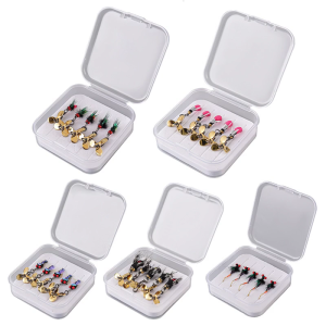 5Pcs Fly Fishing Fly Set Double Hook Fly Fishing Lures Baits with Sharpened Hook Fly Fishing Fly Topwater Baits