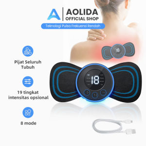 EMS Neck Massager Portable Alat Pijat Terapi electric Leher Punggung Original Alat Pijat badan pegal elektrik getar listrik pemijat punggung kepala leher kaki tangan seluruh badan pijat elektric alat terapi
