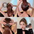 Korean Style Mesh Round Hair Clips Bird Nest Hair Bun Maker Lazy Man Hair Curler Bird Nest Bun. 