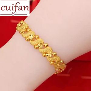 Gold 916 Original Ladies Bracelet Genuine 24K Real Gold Good Luck Bracelet Flower Bracelet Fashion Jewelry for Mom and Girlfriend Birthday Gift