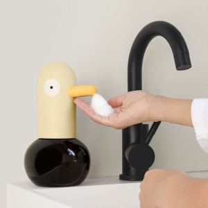 HCHC MALL Automatic Induction Automatic Soap Dispenser Rechargeable Foam Smart Hand Sanitizer 2 Speed Cute Duck Electric Foam Dispenser Bathroom