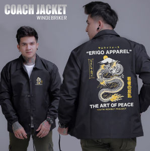 JAKET PRIA JENIS COACH BAHAN PARASUT TASLAN KUALITAS DISTRO ERIGO APPAREL