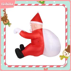 Tishita ซานต้าพอง LED ซานตาคลอสปีนกำแพง ของตกแต่งวันคริสต์มาสแบบเป่าลม ตกแต่งคริสต์มาส ซานตาคลอสปีนเขาขนาดใหญ่สำหรับสวนหน้าต่างคริสต์มาสที่แขวน6.56ft ของตกแต่งกลางแจ้งของขวัญที่หลากหลาย