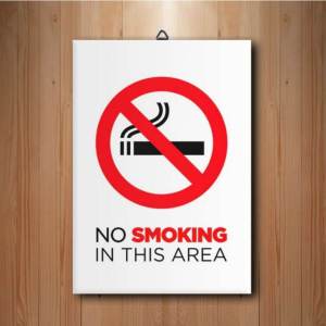 Papan Tanda Dilarang Wall decor hiasan dinding - no smoking