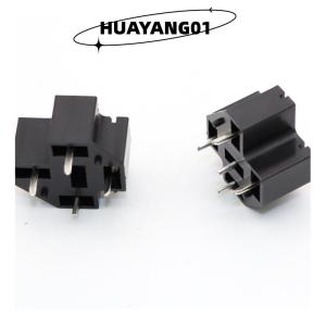 HUAYANG01 [2023 new HOT FASHION] Bộ chuyển đổi ổ cắm Rơ Le spdt 40A 4 5 pin cho xe hơi ô tô Giá đỡ đế gắn bảng mạch PCB với đầu nối 6.3mm