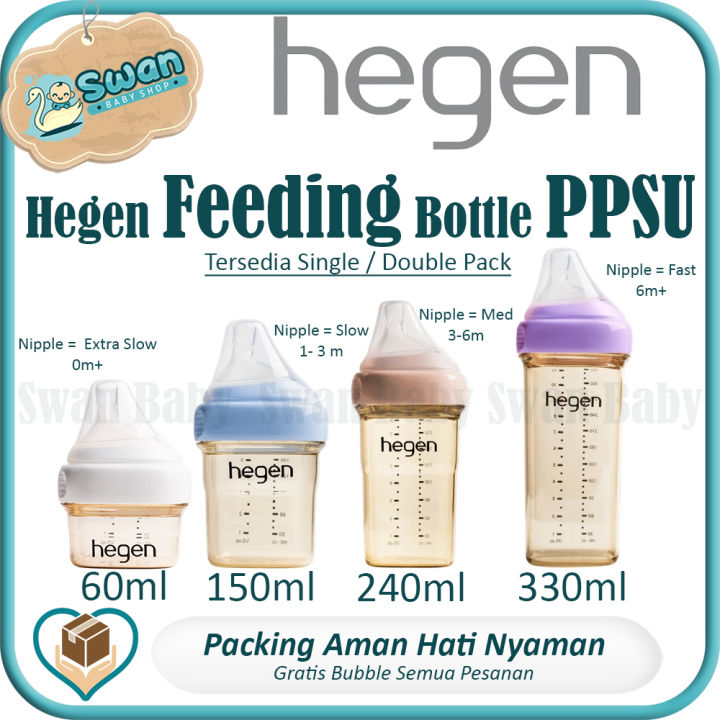 Hegen Feeding Bottle PPSU (All Varian 150 ml 240 ml 330 ml Botol