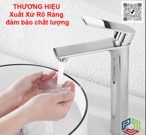 Vòi lavabo YAMATO V013 sang trọng củ đồng mạ crom 5 lớp sáng bóng cao 30cm - Hàng nhập khẩu cao cấp bảo hành 5 năm