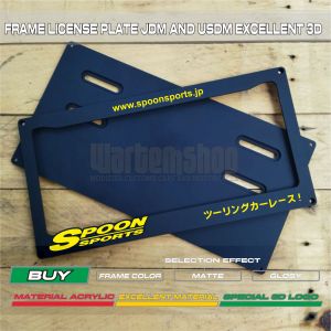 FRAME LICENSE PLAT CUSTOM JDM DAN USDM SPOO N YELLOW 3