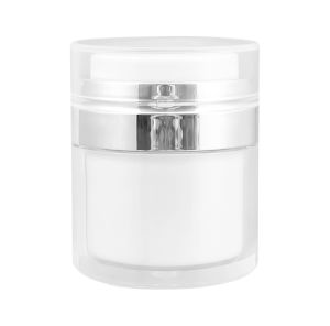 ขวดปั๊มสุญญากาศแบบเติมได้ขวดปั๊มสุญญากาศขวดพลาสติกใส่ของเหลวขนาด15/30/50มล. ดีไซน์แบบขวดครีมปั๊มเครื่องเพิ่มความชุ่มชื้น