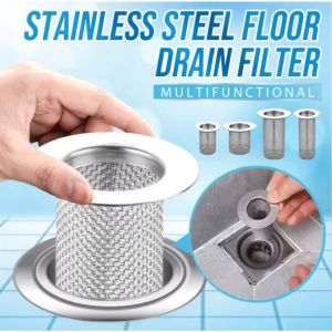 304 Stainless Steel Sink Drain Strainer Filter Mesh Anti Clogging Hair Catcher For Bathroom