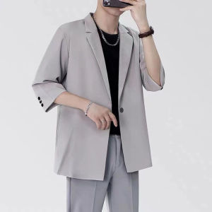 Mens Lightweight Trend Casual Blazer Suit Jacket Casual Male Blazers Plus Size M-2XL