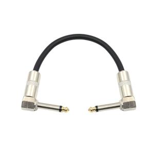 Professional Guitar Patches Pedal Low Noise Guitar Patches Cable Right Straight Angle 6.35mm Guitar Effect Pedal Cables
