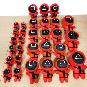 Squid Game Plush Dolls Toys Kawaii Peluche Stuffed Doll Korean Funny Cartoon Squid Games Character PlushToys Halloween Gifts