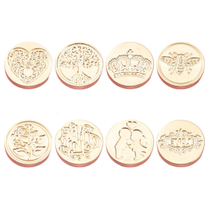 Flower Wax Seal Stamp Brass Head Retro Sealing Waxed Stamp for Photo Invitation Card Scrapbooking Decoration