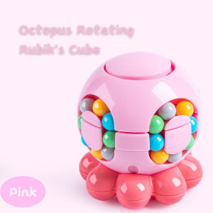 Ready Stock Creative Burger Fries Octopus Magic Bean Cube 360° Rotating Fidget Toy for Kid 3 Years +
