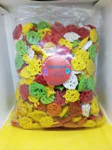 kerupuk mawar mini mentah/kerupuk mawar mini warna warni kecil 500/1kg