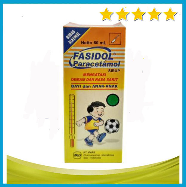 fasidol syrup sirup syr 60 ml paracetamol 120mg/5ml | Untuk Demam Sakit Kepala Nyeri Anak-Anak