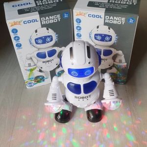 Mainan Robot Dancing Musik Lighting Cool / Robot Dance Rotating 360 Dancing Light And Music